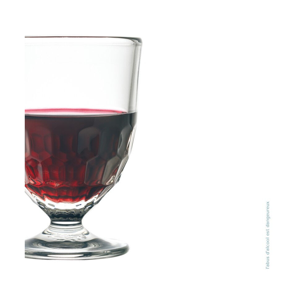 Grand verre sur Pied bas ARTOIS en verre pressé - 28 cl - LA ROCHERE