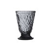 Gobelet Verre à Eau sur Pied LYONNAIS en verre pressé Anthracite - 20 cl 