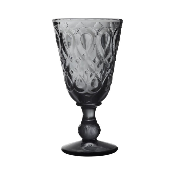 La Rochère Verre à Vin LYONNAIS en verre pressé anthracite - 23 cl