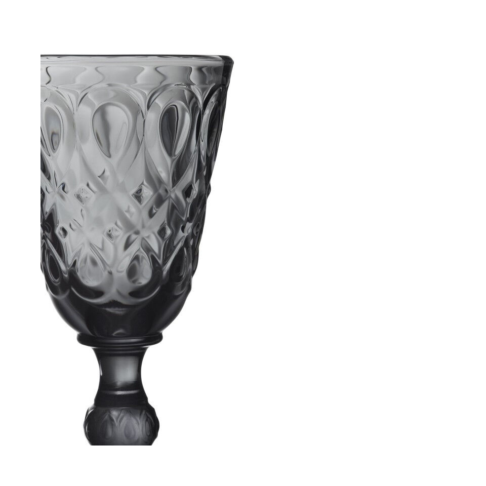 Verre à Vin LYONNAIS en verre pressé anthracite - 23 cl - LA ROCHERE