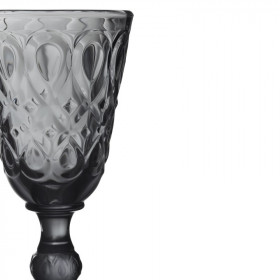 Verre à Vin LYONNAIS en verre pressé anthracite - 23 cl - LA ROCHERE