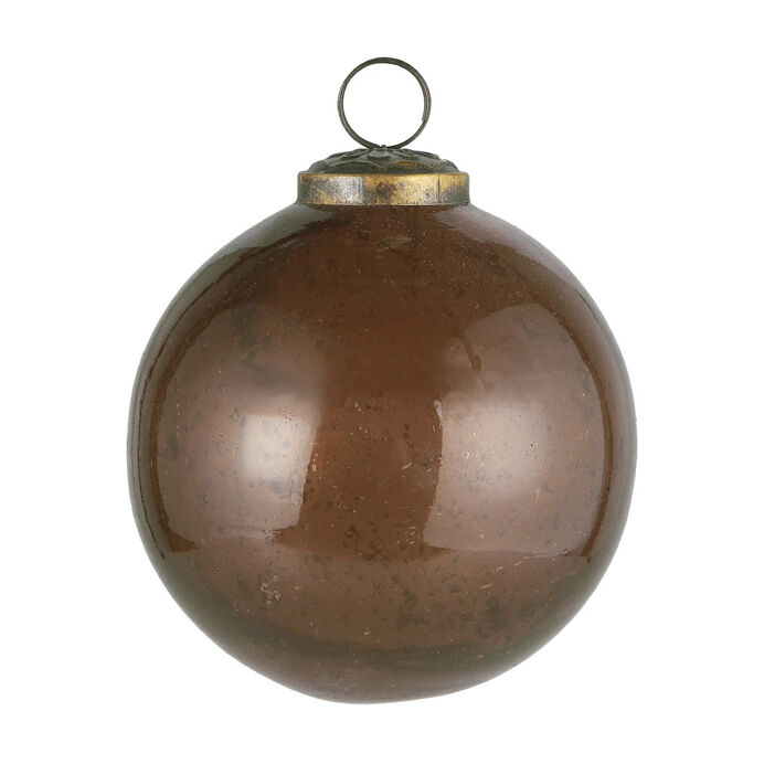 Boule de Noël en Verre Moka - Diam 9,5 cm - IB LAURSEN