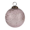 Boule de Noël en Verre Rose - Diam 9,5 cm 