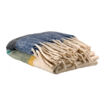 Plaid à rayures Isabel en fibres recyclées finition frangée - 130 x 160 - VIVARAISE