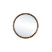 Miroir rond GRAMM Alu - Bord en bois d'acacia - Diam50x4.5cm 