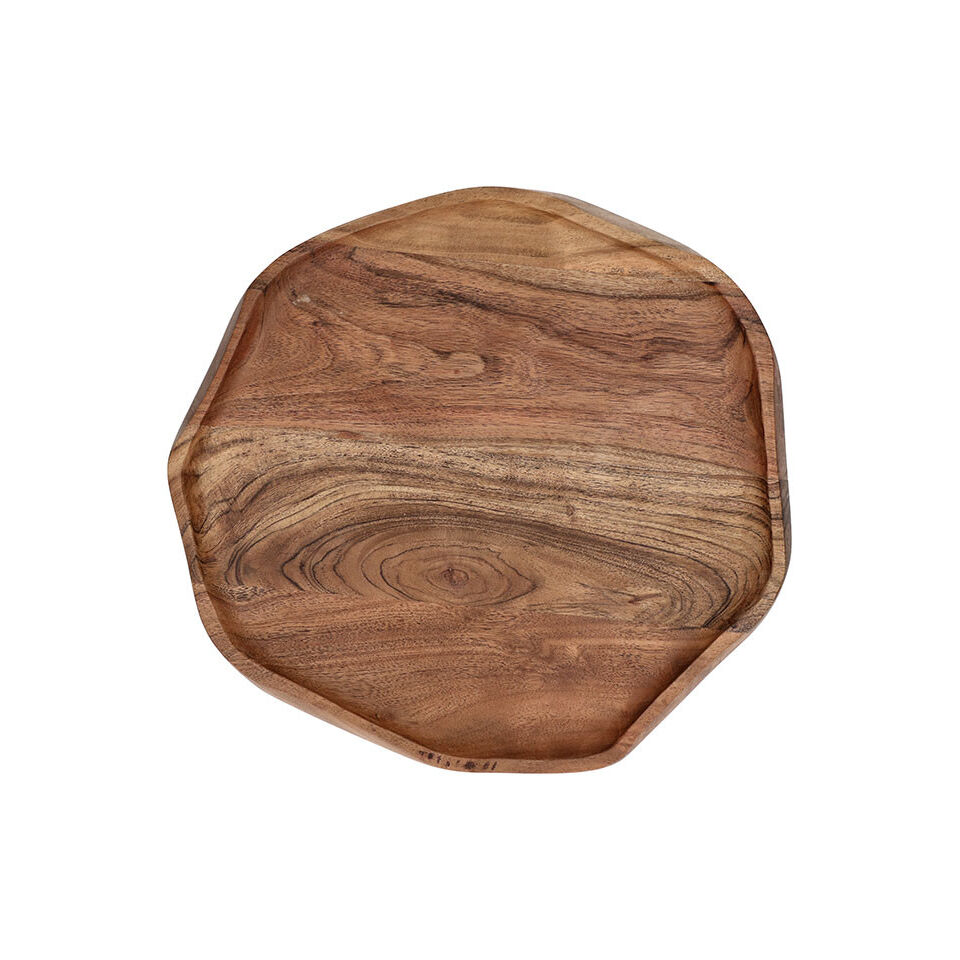 Plateau en bois d'acacia SAVANNA - 37x34.5x2.5 cm - POMAX