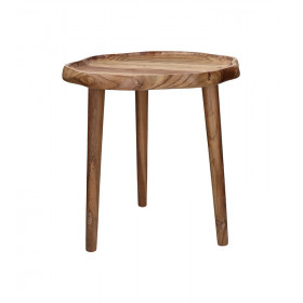 Table Basse ARTEMIS ronde en bois d'acacia - 37x35x42.5 cm - POMAX