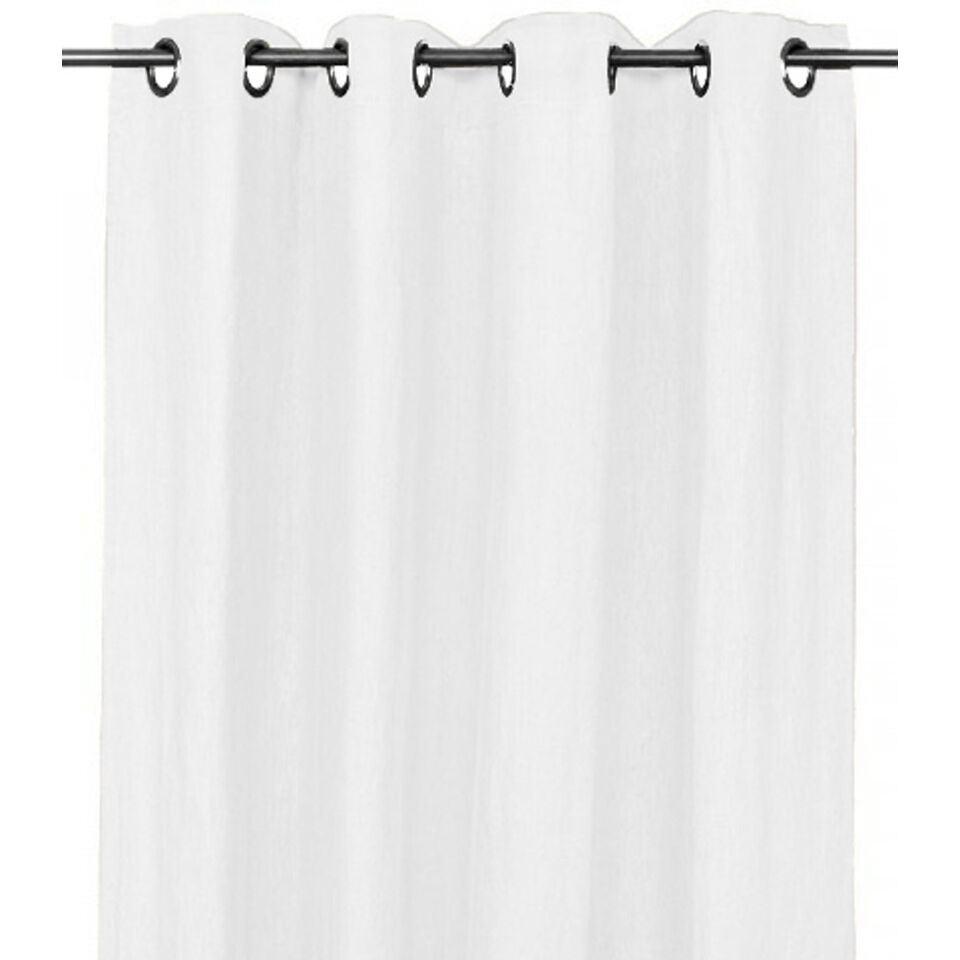 Rideaux à Oeillets PORTICCIO en Lin Lavé - 140x280 - HARMONY HAOMY Couleur:Blanc Dimensions:140 x 280 Matière:Lin lave