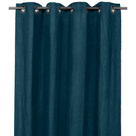 Rideaux à Oeillets PORTICCIO en Lin Lavé - 140x280 - HARMONY HAOMY Couleur:Bleu de Prusse Dimensions:140 x 280 Matière:Lin lave