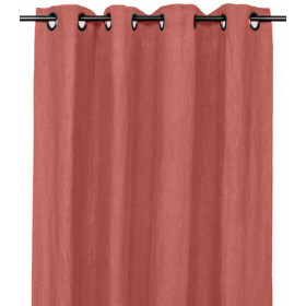 Rideaux à Oeillets PORTICCIO en Lin Lavé - 140x280 - HARMONY HAOMY Couleur:Bois de Rose Dimensions:140 x 280 Matière:Lin lave