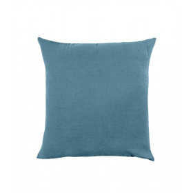 Housse de Coussin XXL PORTICCIO en Lin Lavé - HARMONY HAOMY Couleur:Bleu Stone Dimensions:80 x 80