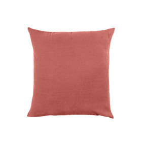 Housse de Coussin XXL PORTICCIO en Lin Lavé - HARMONY HAOMY Couleur:Bois de Rose Dimensions:80 x 80