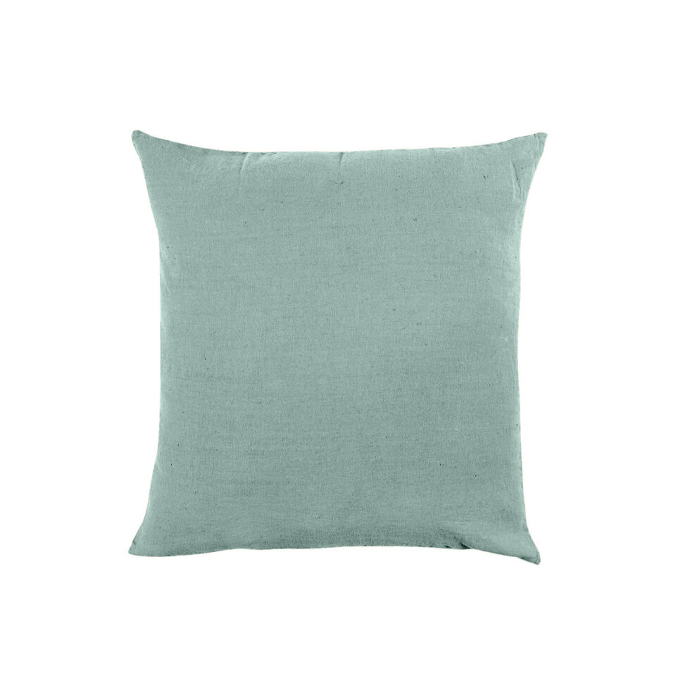 Housse de Coussin XXL PORTICCIO en Lin Lavé - HARMONY HAOMY Couleur:Céladon Dimensions:80 x 80