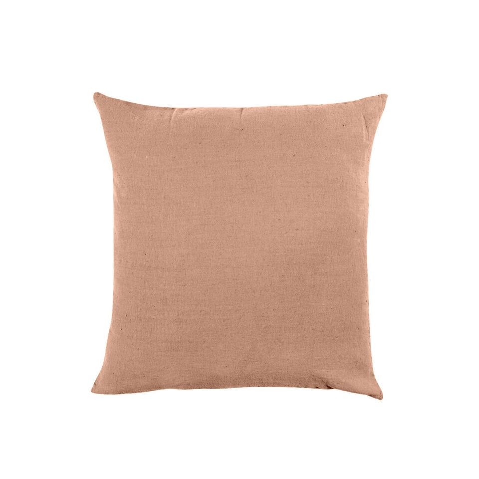 Housse de Coussin XXL PORTICCIO en Lin Lavé - HARMONY HAOMY Couleur:Cimarron Dimensions:80 x 80