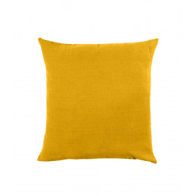 Housse de Coussin XXL PORTICCIO en Lin Lavé - HARMONY HAOMY Couleur:Safran Dimensions:80 x 80