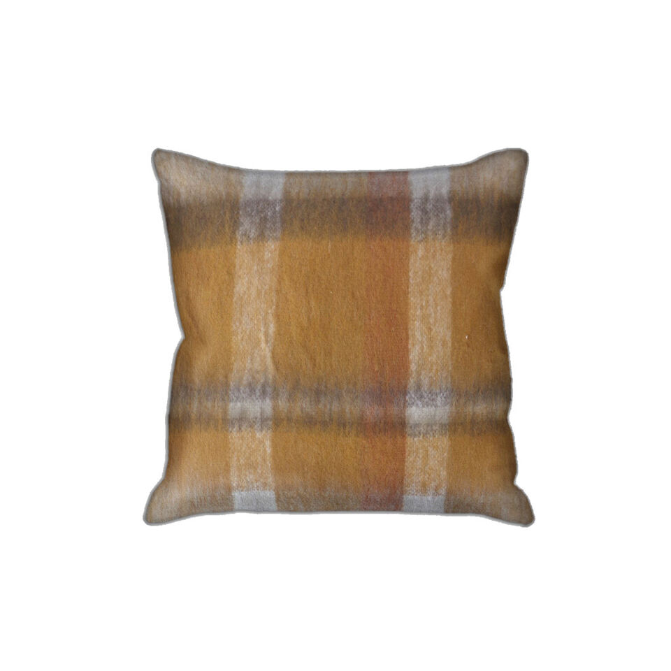 Coussin Féroé Laine Mélangée Ocre/Rouille/Ecru - LA MAISON DE LILO