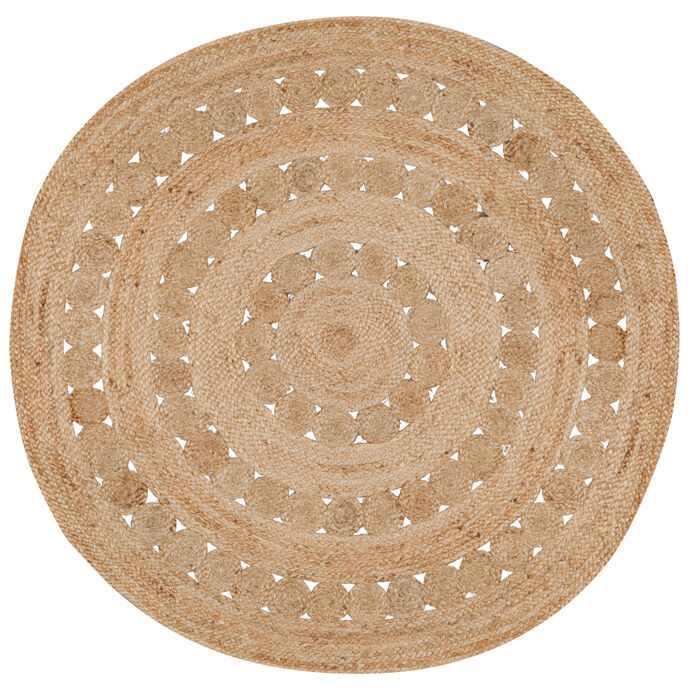 Vivaraise Tapis rond en corde Patna Naturel Diam 120