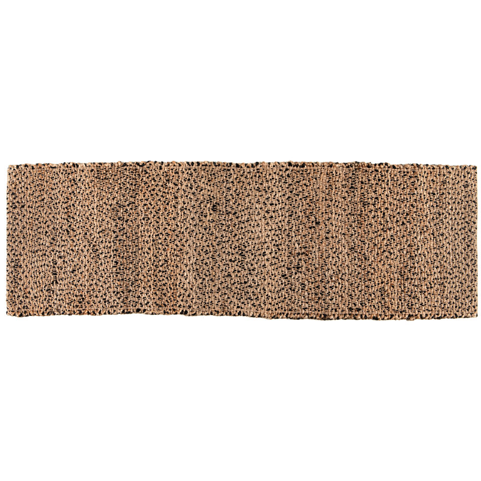 Tapis tissé de jute et coton coloré