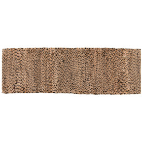 Tapis tissé de jute et coton coloré