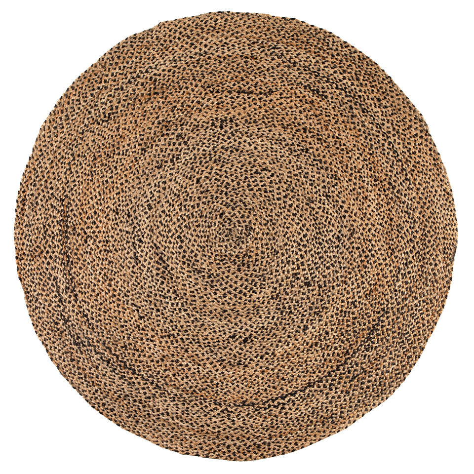 Tapis tissé de jute et coton coloré
