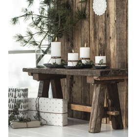 Bougie Blanche RUSTIC Diam 7cm - 3 tailles - IB LAURSEN