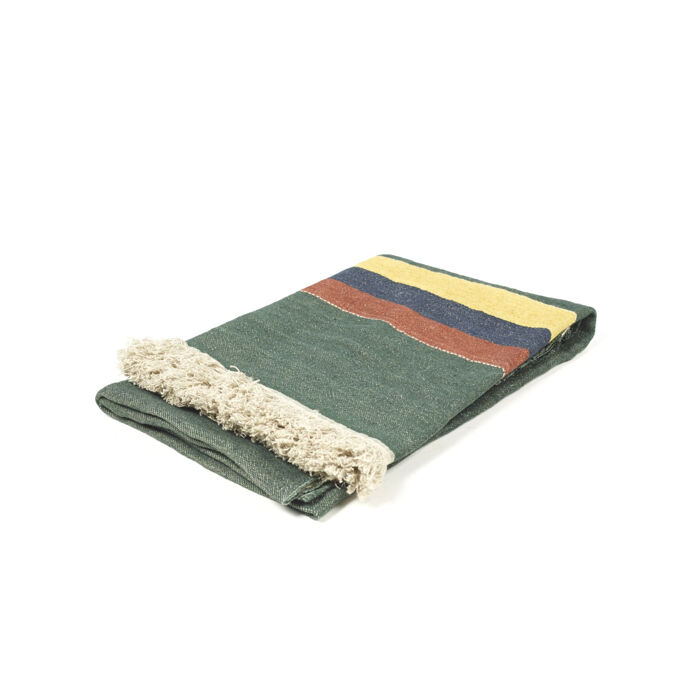 The Belgian Towel Fouta Spruce en lin lavé - LIBECO