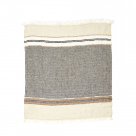 The Belgian Towel Fouta Beeswax Stripe en lin lavé - LIBECO
