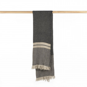 The Belgian Towel Fouta Tack stripe en lin lavé - LIBECO