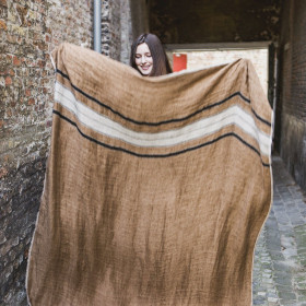 The Belgian Towel Fouta Bruge stripe en lin lavé - LIBECO