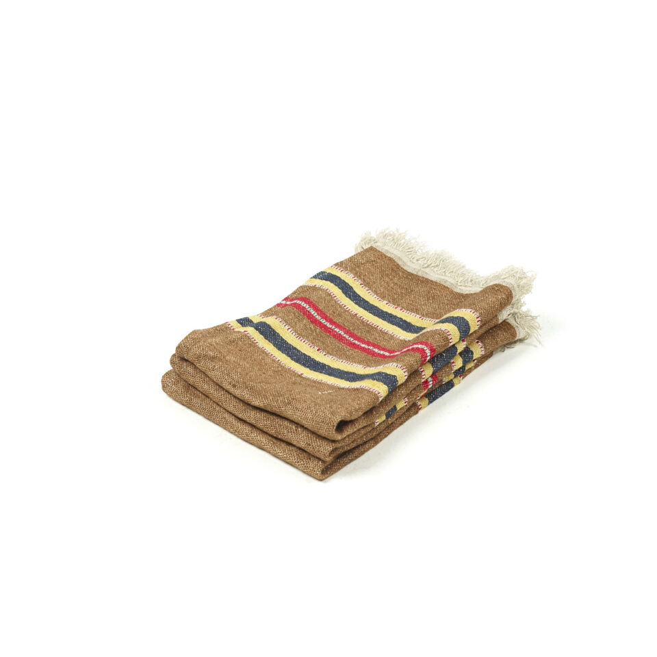 The Belgian Towel Fouta Camp Stripe en lin lavé - LIBECO