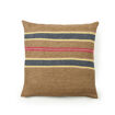 The Belgian pillow housse de coussin 50x50 camp stripe en Lin Lavé