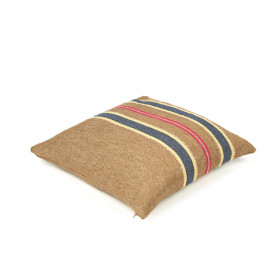 The Belgian pillow housse de coussin 50x50 camp stripe en lin lavé - LIBECO