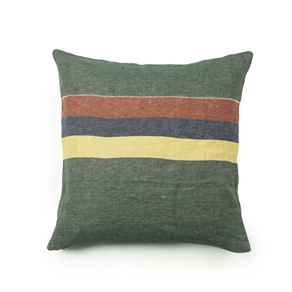 The Belgian pillow housse de coussin 50x50 Spruce en lin lavé - LIBECO