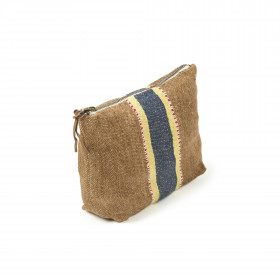 The Belgian Pouch Mini-pochette Camp Stripe lin lavé - LIBECO