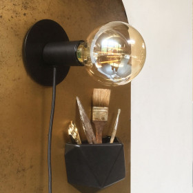 Lampe magnétique / noir - incl. light bulb