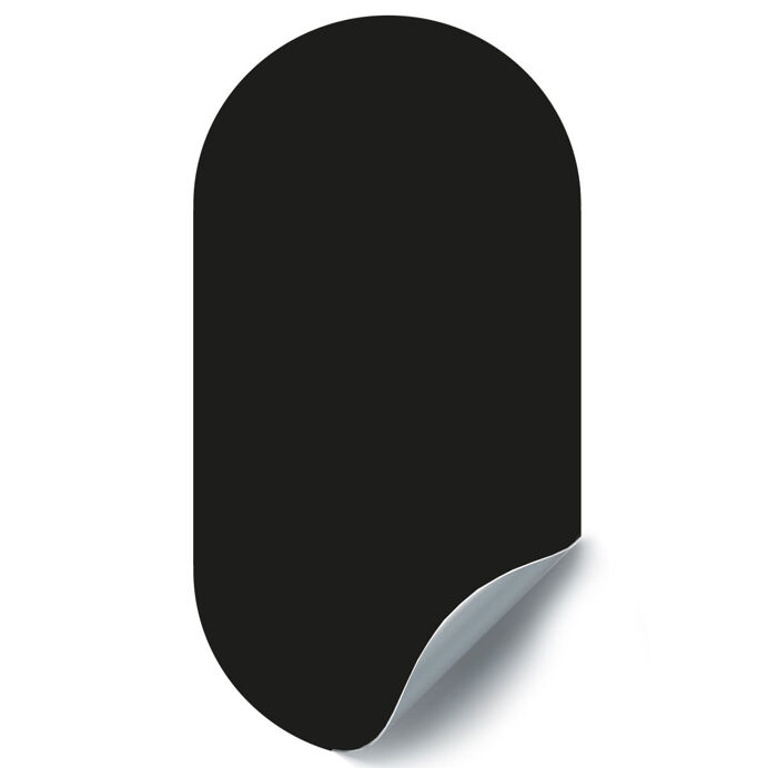 Sticker magnétique tableau noir premium / ovale (47x90cm) - pour craies & marqueurs craies
