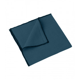 Serviettes de Table LURI en Lin - HARMONY HAOMY Couleur:Bleu de Prusse Dimensions:40 x 40