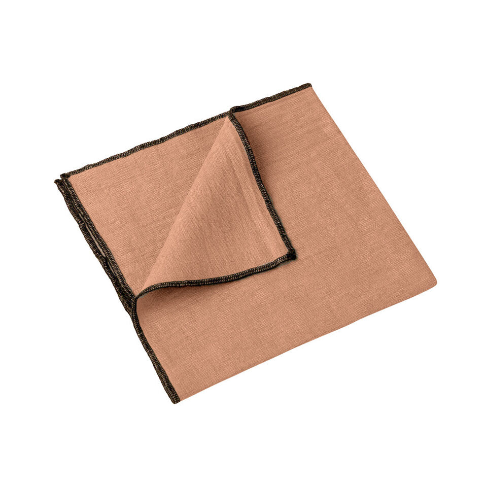 Serviettes de Table LURI en Lin - HARMONY HAOMY Couleur:Cimarron Dimensions:40 x 40