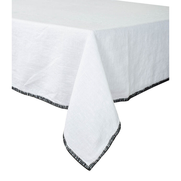 Harmony Textile - Haomy Nappe de Table ou Rideau LURI en Lin Lavé