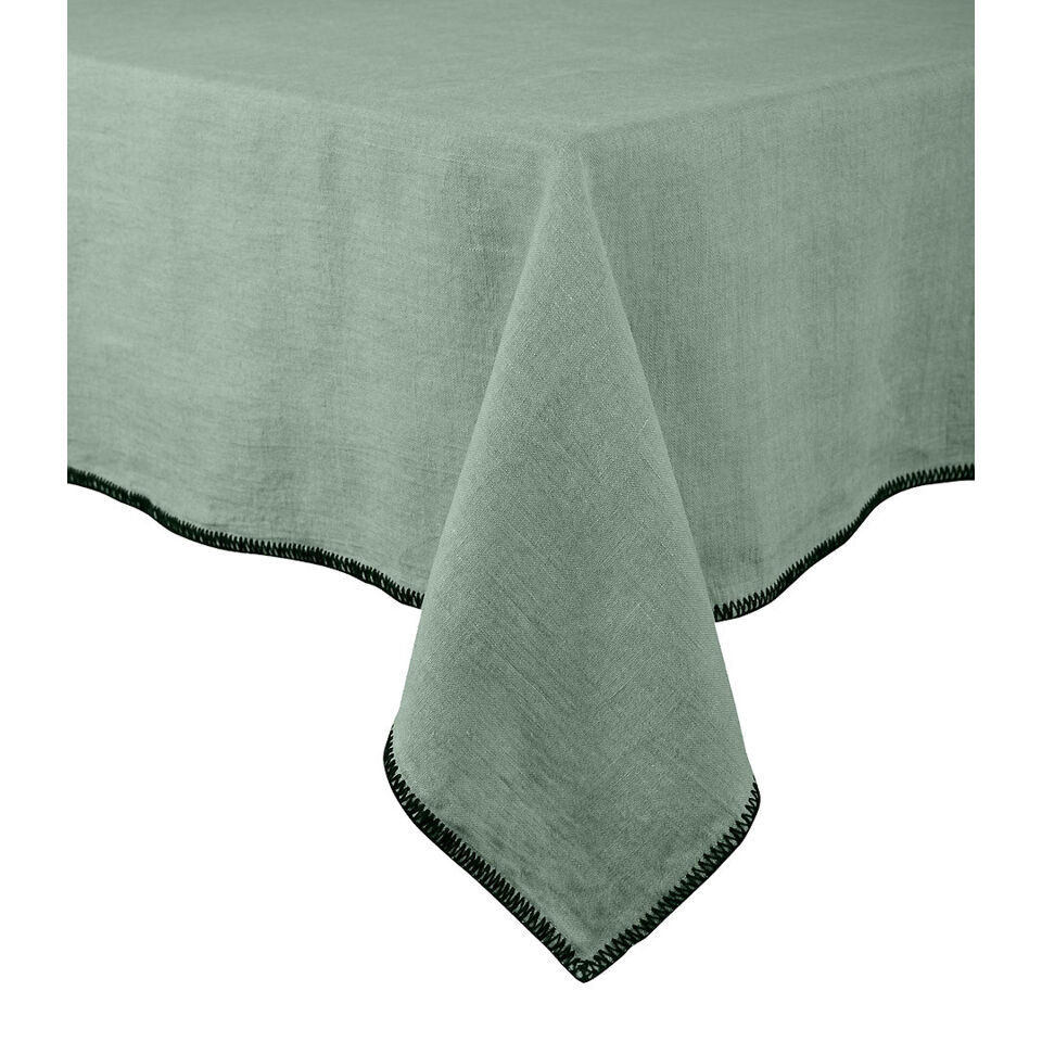 Nappe de Table Lin Lavé LURI - Finition Surjet - HARMONY HAOMY