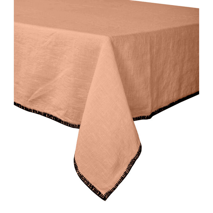 Harmony Textile - Haomy Nappe de Table ou Rideau LURI en Lin Lavé