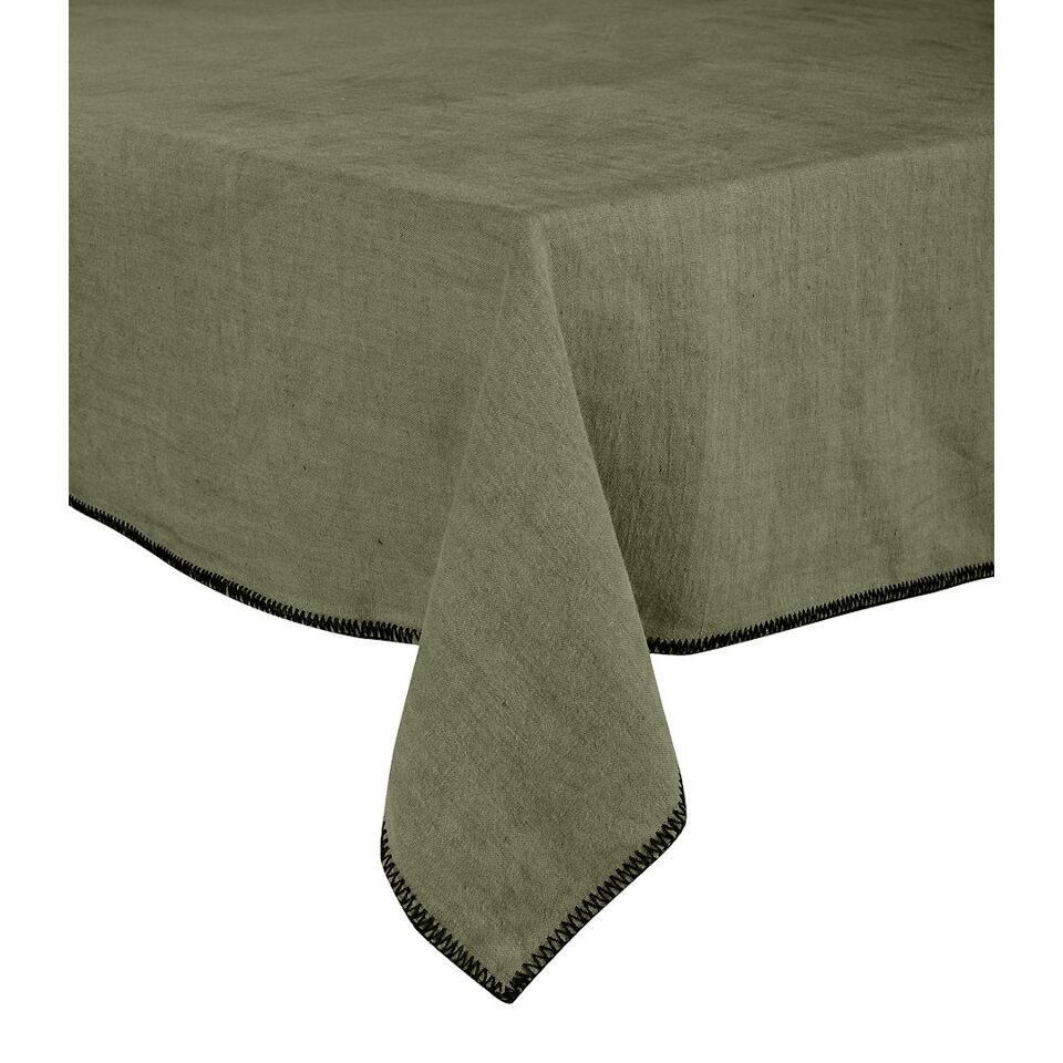 Nappe de Table Lin Lavé LURI - Finition Surjet - HARMONY HAOMY