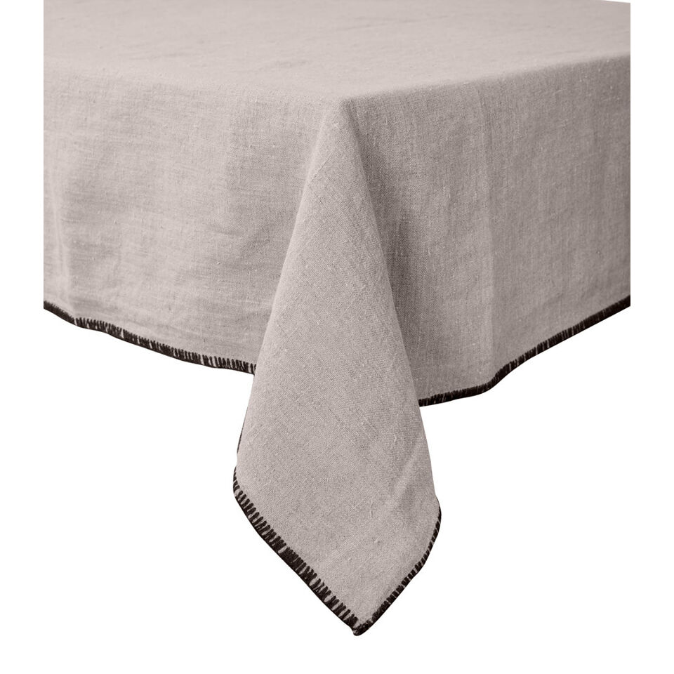 Nappe de Table Lin Lavé LURI - Finition Surjet - HARMONY HAOMY