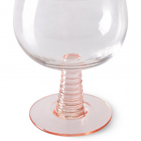 Verre à vin Tourbillon Swirl pied bas nude   - HK LIVING