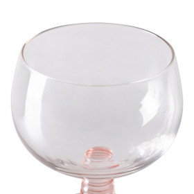 Verre à vin Tourbillon Swirl pied bas nude   - HK LIVING