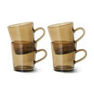 Tasses à café 70' marron terre (set de 4)