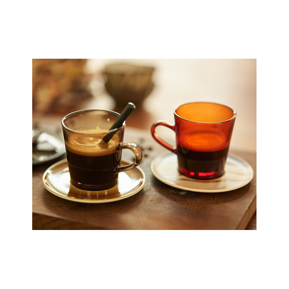 Tasses à café 70' marron terre (set de 4)   - HK LIVING