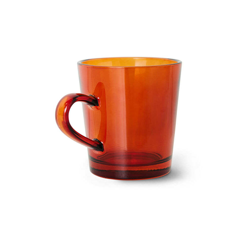 Tasses à café 70' marron ambré (set de 4)   - HK LIVING