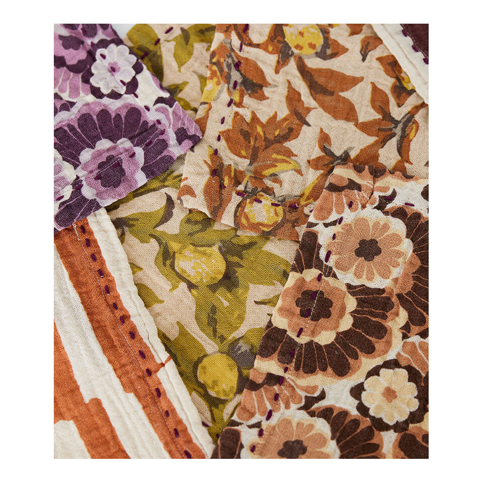 Serviettes de table  coton fleuri vintage (lot de 2)   - HK LIVING