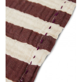 Serviettes de table  coton rayures bordeaux (lot de 2)   - HK LIVING